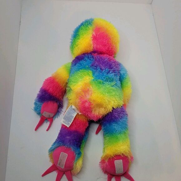 Build A Bear Rainbow Sloth Plush 18” Paws Stick Together Tye Dye BABW Retired - Picture 6 of 7